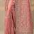 pink embroidered organza saree with unstitched blouse piece