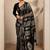 black woven design banarsi saree with unstitched blouse piece
