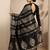 black woven design banarsi saree with unstitched blouse piece