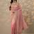 pink embroidered banarasi nylon saree with unstitched blouse piece