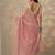 pink embroidered banarasi nylon saree with unstitched blouse piece