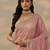 pink embroidered banarasi nylon saree with unstitched blouse piece