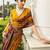 mustard ethnic motifs crepe designer saree