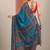 blue ethnic motifs crepe designer saree