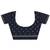 navy blue tribal printed saree with unstitched blouse piece