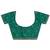 green embellished saree with unstitched blouse piece