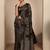 olive woven design banarasi saree with unstitched blouse piece