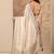 off white embellished saree with unstitched blouse piece