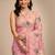 pink embroidered saree with unstitched blouse piece