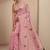 pink embroidered saree with unstitched blouse piece