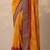 yellow bandhani printed georgette saree with unstitched blouse piece