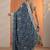 blue bandhani printed chinon saree with unstitched blouse piece