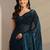 blue beads and stones tissue heavy work saree
