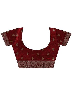 multi bandhani printed georgette saree with unstitched blouse piece 3