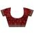 red bandhani printed georgette saree with unstitched blouse piece