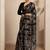 black woven design banarsi saree with unstitched blouse piece