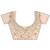 gold tan embroidered organza saree with unstitched blouse piece