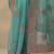 turquoise blue embroidered nylon saree with unstitched blouse piece