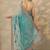 turquoise blue embroidered nylon saree with unstitched blouse piece