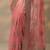 pink embroidered nylon saree with unstitched blouse piece