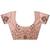 pink embroidered nylon saree with unstitched blouse piece