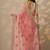 pink embroidered nylon saree with unstitched blouse piece