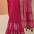 pink printed saree with unstitched blouse piece