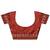 orange embroidered organza saree with unstitched blouse piece