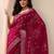 magenta woven design saree with unstitched blouse piece
