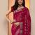 magenta woven design saree with unstitched blouse piece