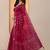 magenta woven design saree with unstitched blouse piece