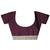 purple chevron woven design saree with unstitched blouse piece