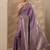 purple woven design saree with unstitched blouse piece