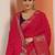 red woven design saree with unstitched blouse piece