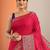 red woven design saree with unstitched blouse piece