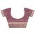 purple printed saree with unstitched blouse piece