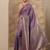 purple woven design saree with unstitched blouse piece