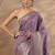 purple woven design saree with unstitched blouse piece