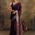 purple solid saree with unstitched blouse piece