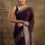 purple solid saree with unstitched blouse piece
