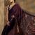 purple solid saree with unstitched blouse piece