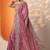 pink embroidered chinon saree with unstitched blouse piece