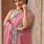pink embroidered chinon saree with unstitched blouse piece