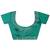 teal embellished saree with unstitched blouse piece