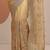 gold tan embroidered organza saree with unstitched blouse piece