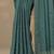 teal embellished saree with unstitched blouse piece
