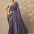 lavender embellished saree with unstitched blouse piece