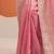 pink embroidered organza saree with unstitched blouse piece