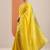 yellow embroidered organza saree with unstitched blouse piece