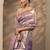 lavender woven design saree with unstitched blouse piece